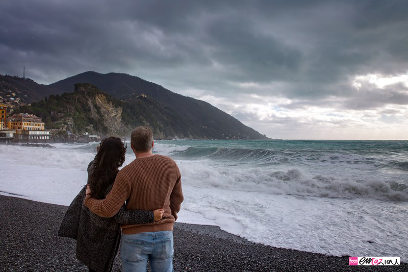 engagement photos shooting in Camogli Destination wedding Italian Riviera