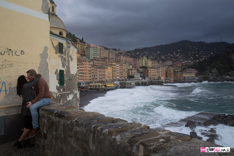 engagement photos shooting in Camogli Destination wedding