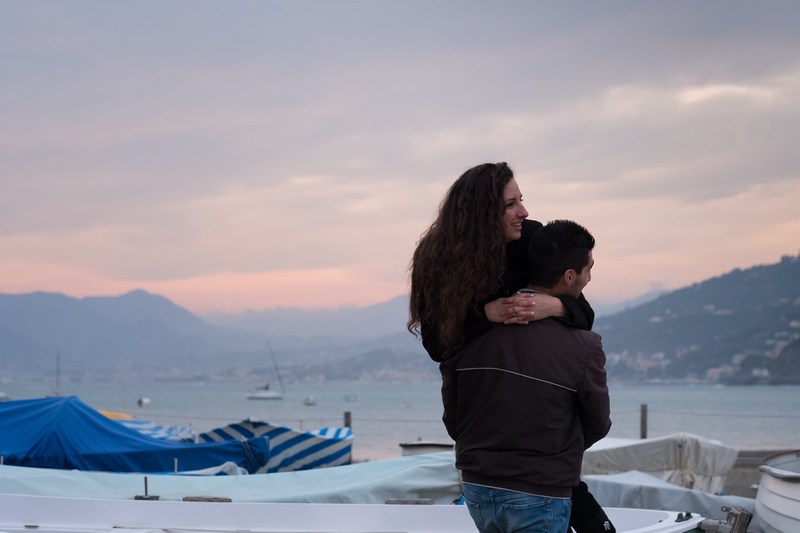 sestri levante  engagement photographer destination wedding baia